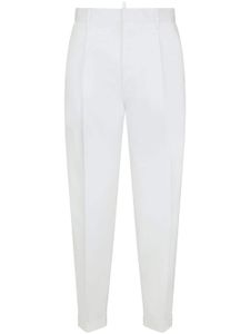 DSQUARED2 pantalon fuselé à design plissé - Blanc