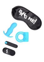 Duo Blast C-Ring, Butt Plug, Bullet, & Blindfold Kit - Blue - thumbnail