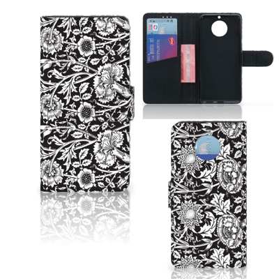 Moto G5S Hoesje Black Flowers