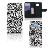 Moto G5S Hoesje Black Flowers