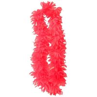 Neon roze hawaii bloemen krans/slinger   -