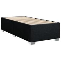 vidaXL Bedframe stof zwart 90x200 cm, bed, bed ombouw, twijfelaar bed, bedbodem, slaapkamermeubel, 2 persoonsbed, tweepersoonsbed, 2 persoons bed