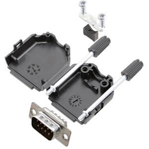 TRU COMPONENTS TCDPPK09BKDBPK 7708672K D-sub male connectorset 180 ° Aantal polen: 9 Soldeerkelk 1 stuk(s)