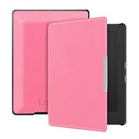 Lunso - Geschikt voor Kobo Aura H20 Edition 1 hoes (6.8 inch) - sleep cover - Lichtroze