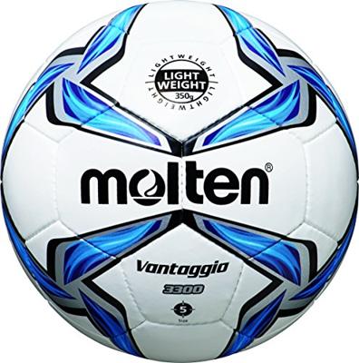 molten kindervoetbal F5V3335, wit/blauw/zilver, 5