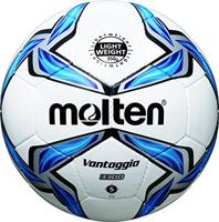 molten kindervoetbal F5V3335, wit/blauw/zilver, 5