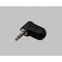 BKL Electronic 1107005 Jackplug 3.5 mm Stekker, haaks Aantal polen: 3 Stereo Zwart 1 stuk(s)