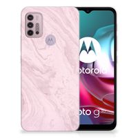 Motorola Moto G30 | G10 TPU Siliconen Hoesje Marble Pink - Origineel Cadeau Vriendin - thumbnail