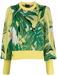 Philipp Plein pull Hawaï à motif en jacquard - Jaune