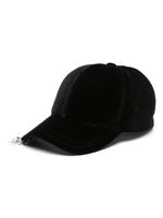 Balmain casquette en velours à détail de nœud - Noir - thumbnail