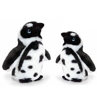 Keel Toys pluche Humboldt pinguin knuffeldieren - wit/zwart - staand - 18 en 25 cm