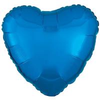 amscan 9914069 Metallic Blauw Hart PKG