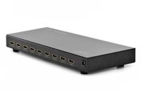 Digitus DS-43302 8 poorten HDMI-splitter Met metalen behuizing, Ultra HD-geschikt, Met aluminium behuizing, LED-weergave 1920 x 1200 Pixel Zwart - thumbnail