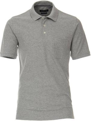 Casa Moda Sport Poloshirt Lichtgrijs Borstzak Regular Fit Casa Moda Sport Poloshirt Lichtgrijs Borstzak Regular Fit