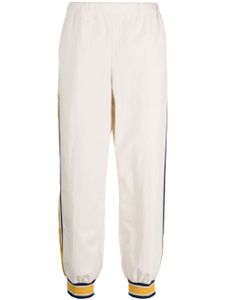 Gucci stripe-detail elasticated track pants - Tons neutres