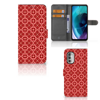 Motorola Moto G51 5G Telefoon Hoesje Batik Rood