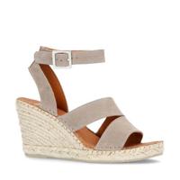 Manfield suède sleehakken taupe