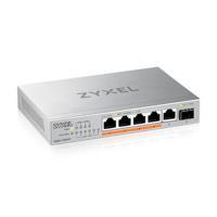 Zyxel 5-Port PoE 2.5G Multi-Gig Unmanaged Switch @ 70W met 4 x PoE++(60W) | 1 x 10G SFP+ | bureaublad- of muurbevestiging [XMG-105HP]