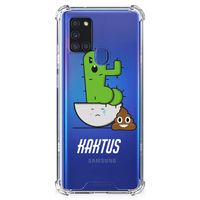 Samsung Galaxy A21s Stevig Bumper Hoesje Cactus Poo