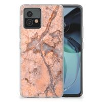 Motorola Moto G72 TPU Siliconen Hoesje Marmer Oranje