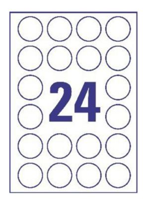 Avery-Zweckform L7780-25 Folie-etiketten Ø 40 mm Polyester folie Transparant 600 stuk(s) Permanent hechtend Laser (kleur), Laser (zwart/wit), Handschriften