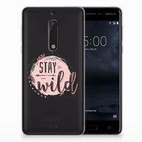 Nokia 5 Telefoonhoesje met Naam Boho Stay Wild - thumbnail