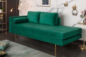 Elegante reclamaire DIVA 196cm smaragdgroen met goud metaal - 40602