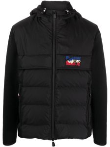 Moncler Grenoble cardigan à empiècements matelassés - Noir