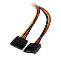 StarTech.com 30 cm LP4 naar 2x SATA Voedingskabel Y-adapter - thumbnail