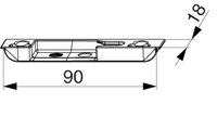 I.s. sluitplaat 4mm ls