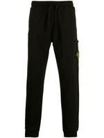 Stone Island pantalon de jogging en coton à logo brodé - Noir