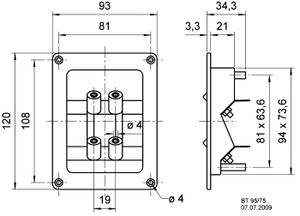 Visaton Dubbele aansluitterminal BT 95/75 1 stuk(s)