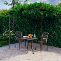 Tuinpergola 3x3x2,5 m ijzer antiekbruin