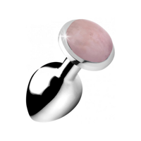 XR Brands Rose Quartz Gem - Butt Plug - Medium