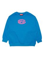 Diesel Kids sweat en coton à logo imprimé - Bleu