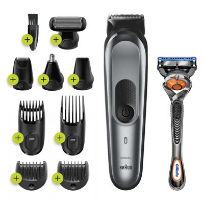 Braun MGK7221 10-in-1 Trimmer, Baardtrimmer Voor Mannen, Bodygroomer En Haartrimmer, Donkergrijs Braun MGK7221 10-in-1 Trimmer, Baardtrimmer Voor Mannen, Bodygroomer En Haartrimmer, Donkergrijs