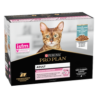 Purina Pro Plan Adult Delicate Rijk aan vis kat natvoer 10x85g - thumbnail