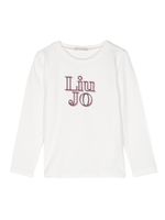 Liu Jo Kids t-shirt strassé à logo imprimé - Blanc