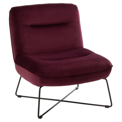 J-Line Fauteuil Frame Burgundy 65x72x77,5 J-Line Fauteuil Frame Burgundy 65x72x77,5