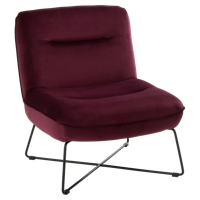 J-Line Fauteuil Frame Burgundy 65x72x77,5