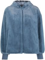 Emporio Armani veste réversible à capuche - Bleu