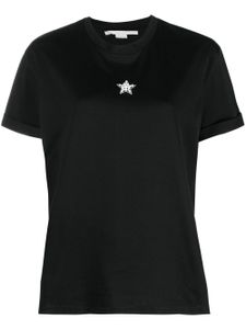 Stella McCartney star-print faux-pearl-embellished T-shirt - Noir