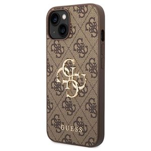 Guess 4G Big Metal Logo iPhone 14 Plus Hybrid Case - Bruin