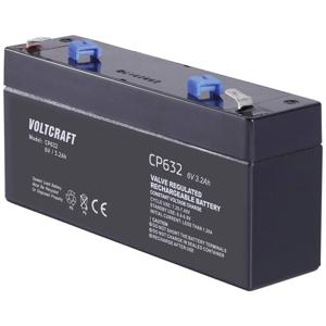 VOLTCRAFT CE6V/3,2Ah Loodaccu 6 V 3.2 Ah Loodvlies (AGM) (b x h x d) 134 x 67 x 34 mm Kabelschoen 4.8 mm Onderhoudsvrij