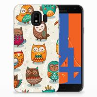 Samsung Galaxy J4 2018 TPU Hoesje Vrolijke Uilen