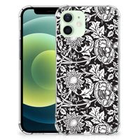 iPhone 12 Mini Case Black Flowers