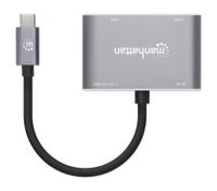 Manhattan USB-C to HDMI & VGA 4-in-1 Docking-Konverter USB-C dockingstation Geschikt voor merk (dockingstation): Universeel USB-C Power Delivery - thumbnail