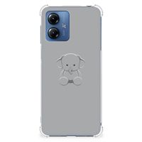 Motorola Moto G14 Stevig Bumper Hoesje Grijs Baby Olifant - thumbnail