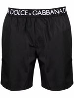 Dolce & Gabbana short de bain à taille logo - Noir - thumbnail