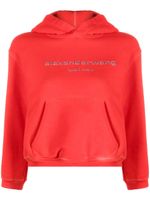 Alexander Wang hoodie pailleté à logo imprimé - Rouge